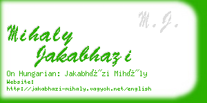 mihaly jakabhazi business card